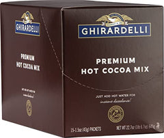 Gift-ready Ghirardelli Hot Cocoa envelopes for chocolate lovers.