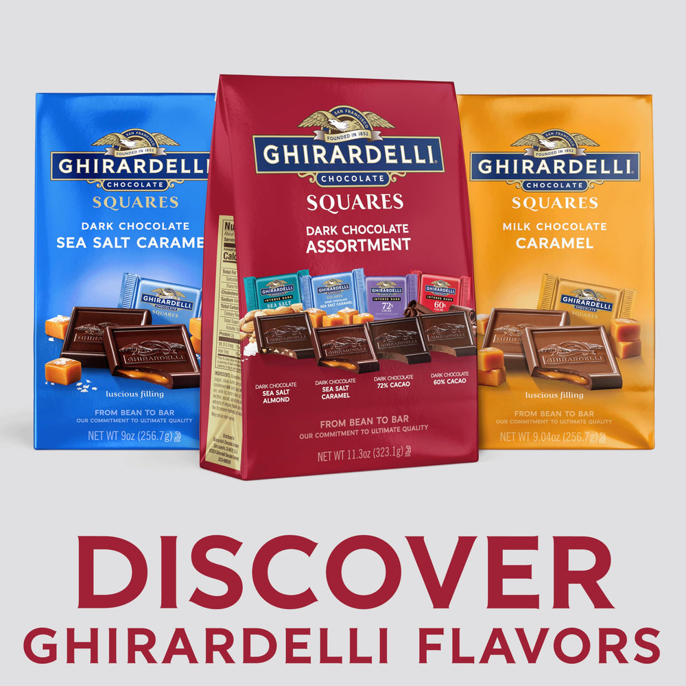 Ghirardelli premium ingredients and cocoa beans deliver refined flavor notes.