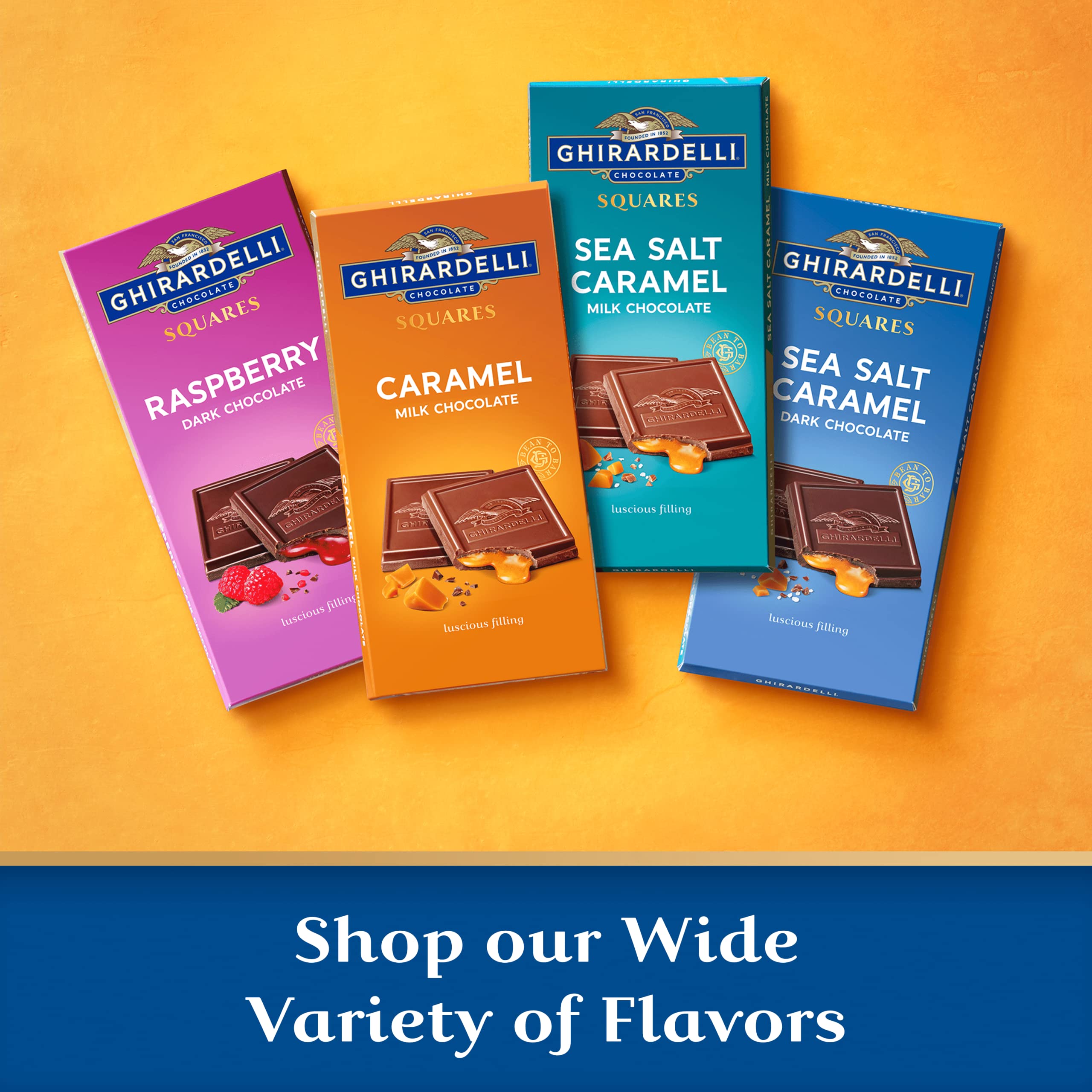 Ghirardelli Square Bar served beside coffee for a decadent pairing