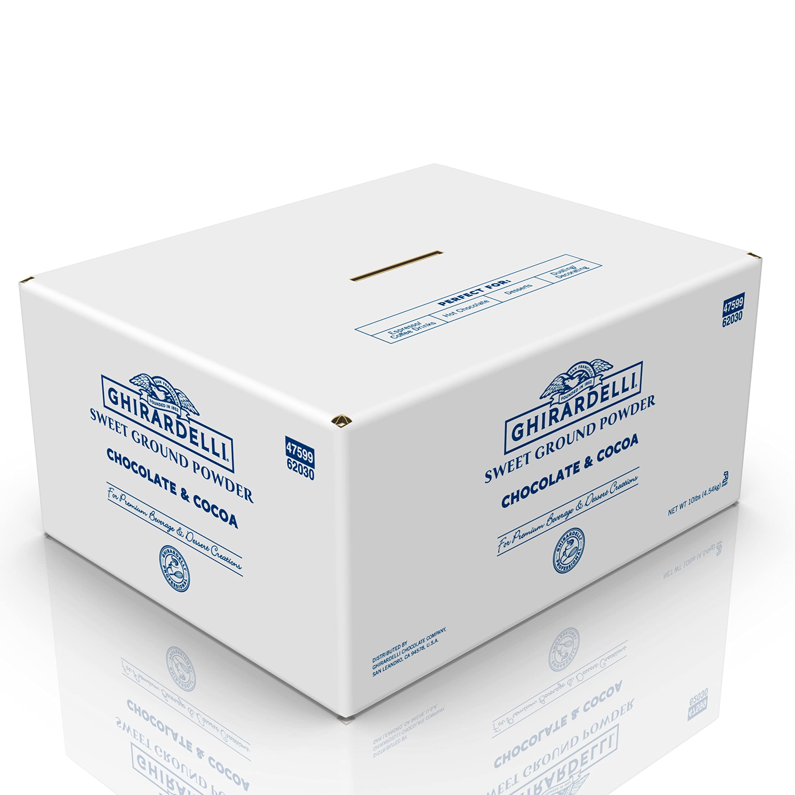 Ghirardelli Sweet Ground Chocolate Powder incorporated into baking for deep chocolate notes.
