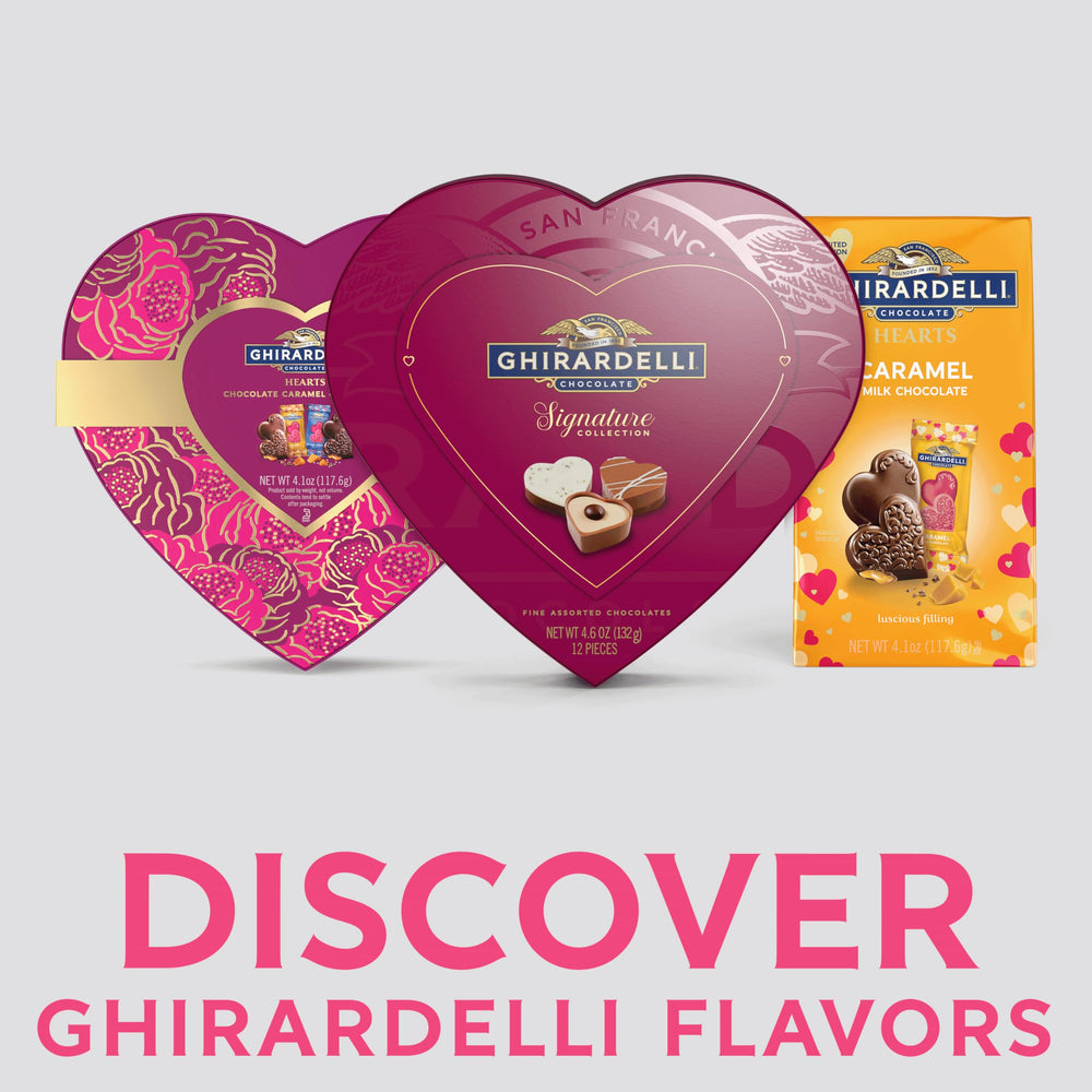 Ghirardelli Valentine's pralines on display, inspiring a refined candy table centerpiece.