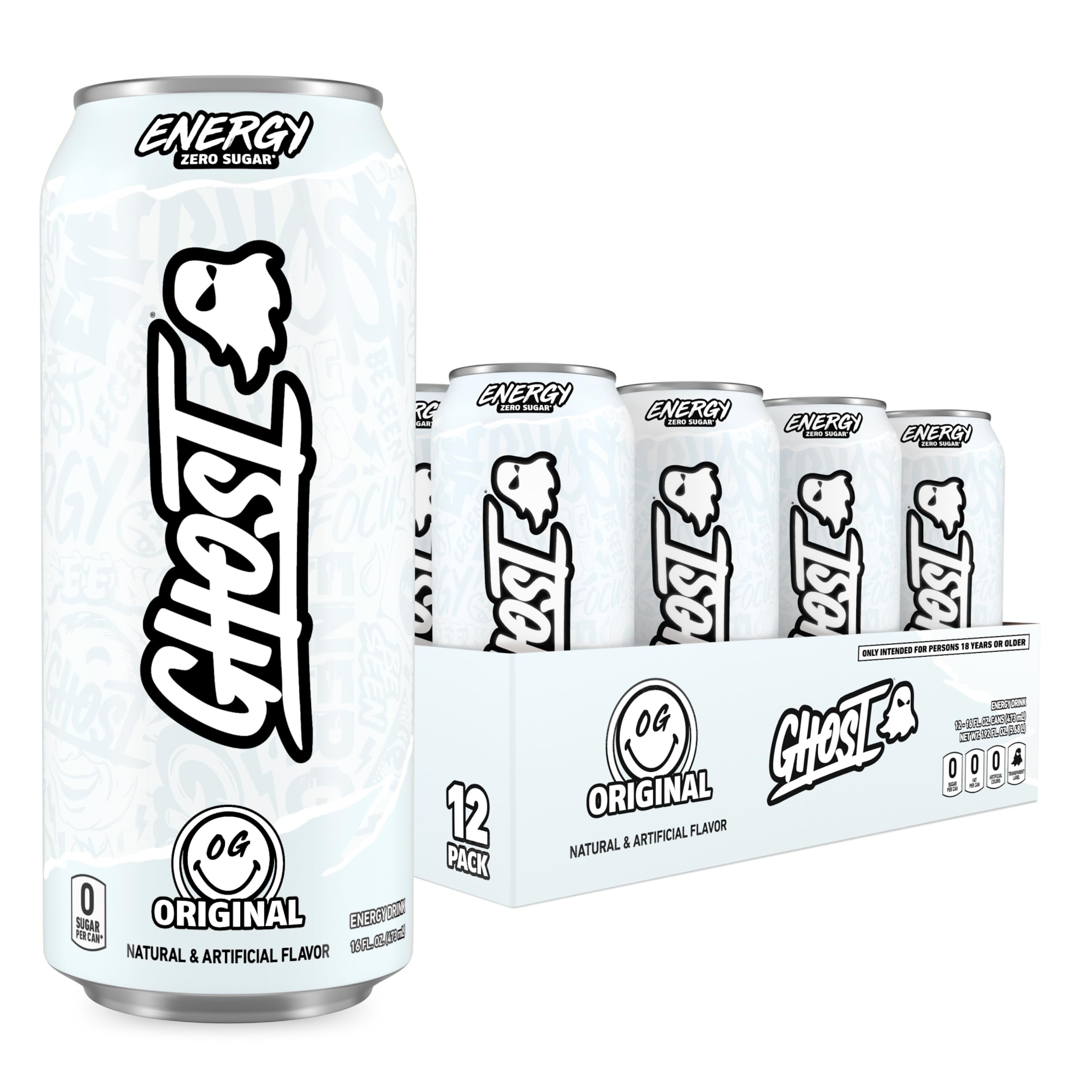 GHOST Energy Original 16oz can for clear energy and steady focus during tasks