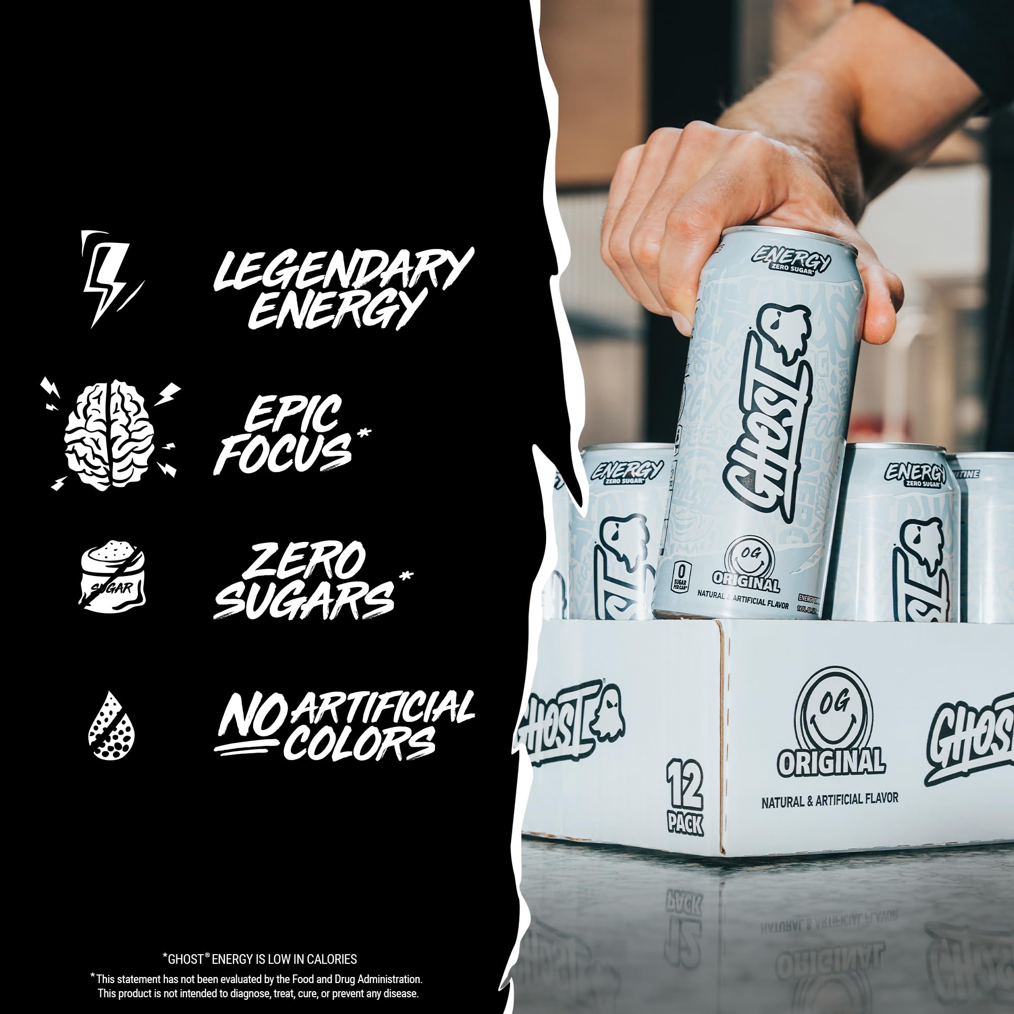 GHOST Energy Original mixer-ready setup great for creating your own drinks