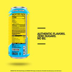 Ghost Energy transparent label closeup highlighting clear ingredient disclosure.