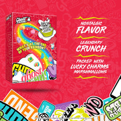 Ghost Protein Cereal packaging hero, premium look for active lifestyles.