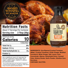 G Hughes Carolina Style Sweet Heat BBQ bottle for backyard barbecues