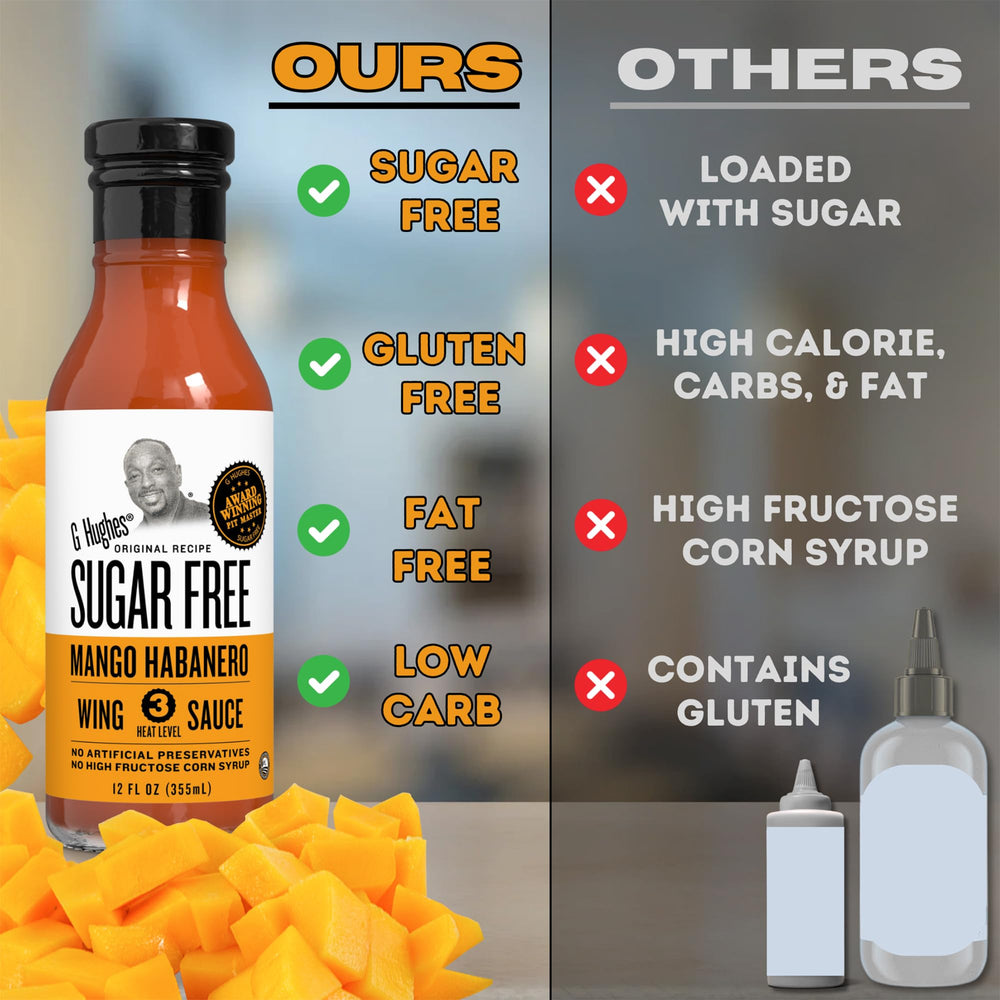 G Hughes ingredients label emphasizing no high fructose corn syrup