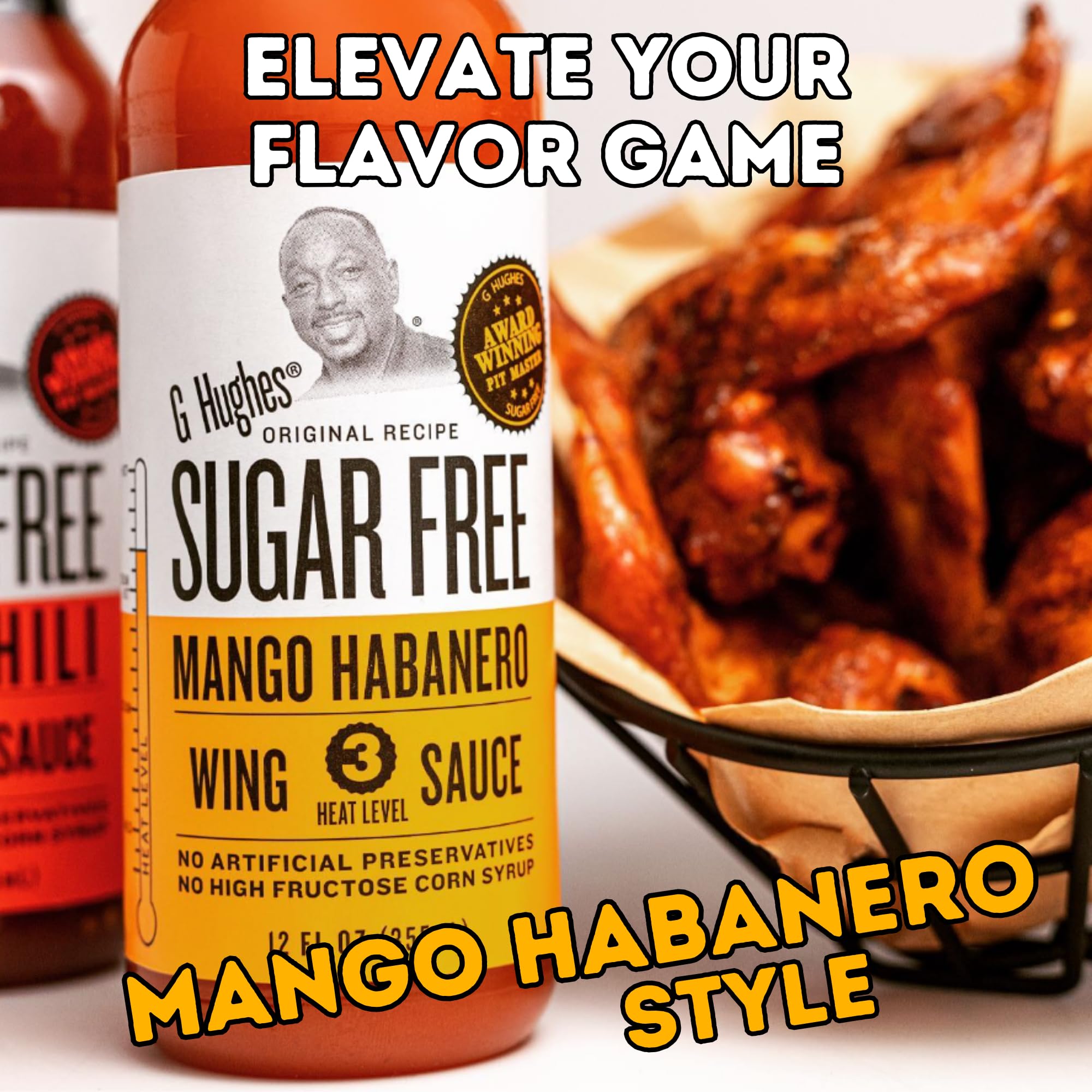 G Hughes sugar-free BBQ plate with mango habanero glaze
