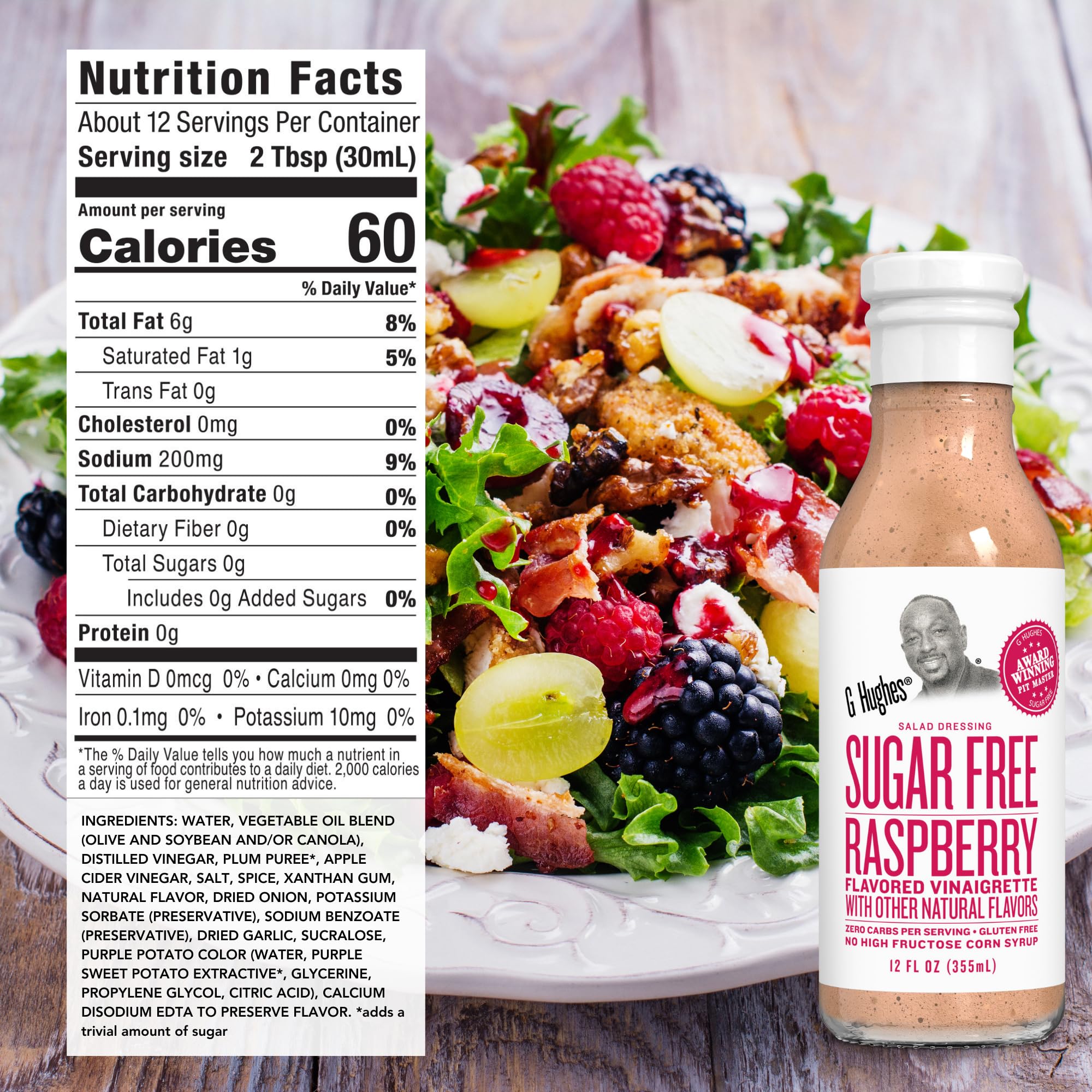 G Hughes sugar-free Sweet dressing bottle ideal for light, carb-conscious meals