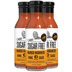 G Hughes sugar-free mango habanero bottle showing bold fruit-forward flavor