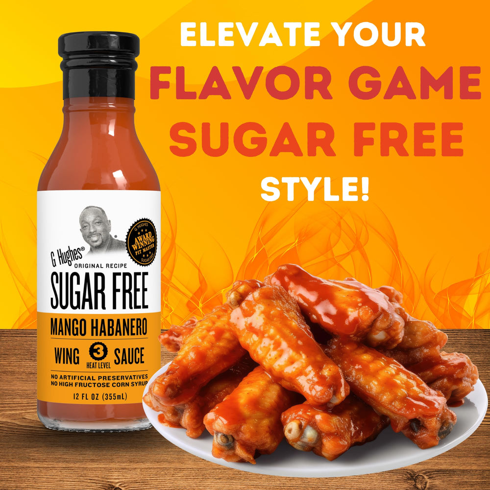 G Hughes sugar-free wings with tangy habanero heat for dips