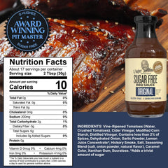 G Hughes Sugar Free Hickory BBQ sauce glaze on ribs.