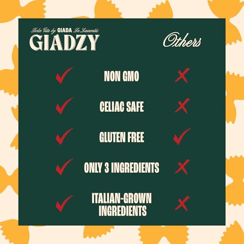 Giadzy gluten-free pasta in a traditional Italian kitchen highlights authenticity and heritage.