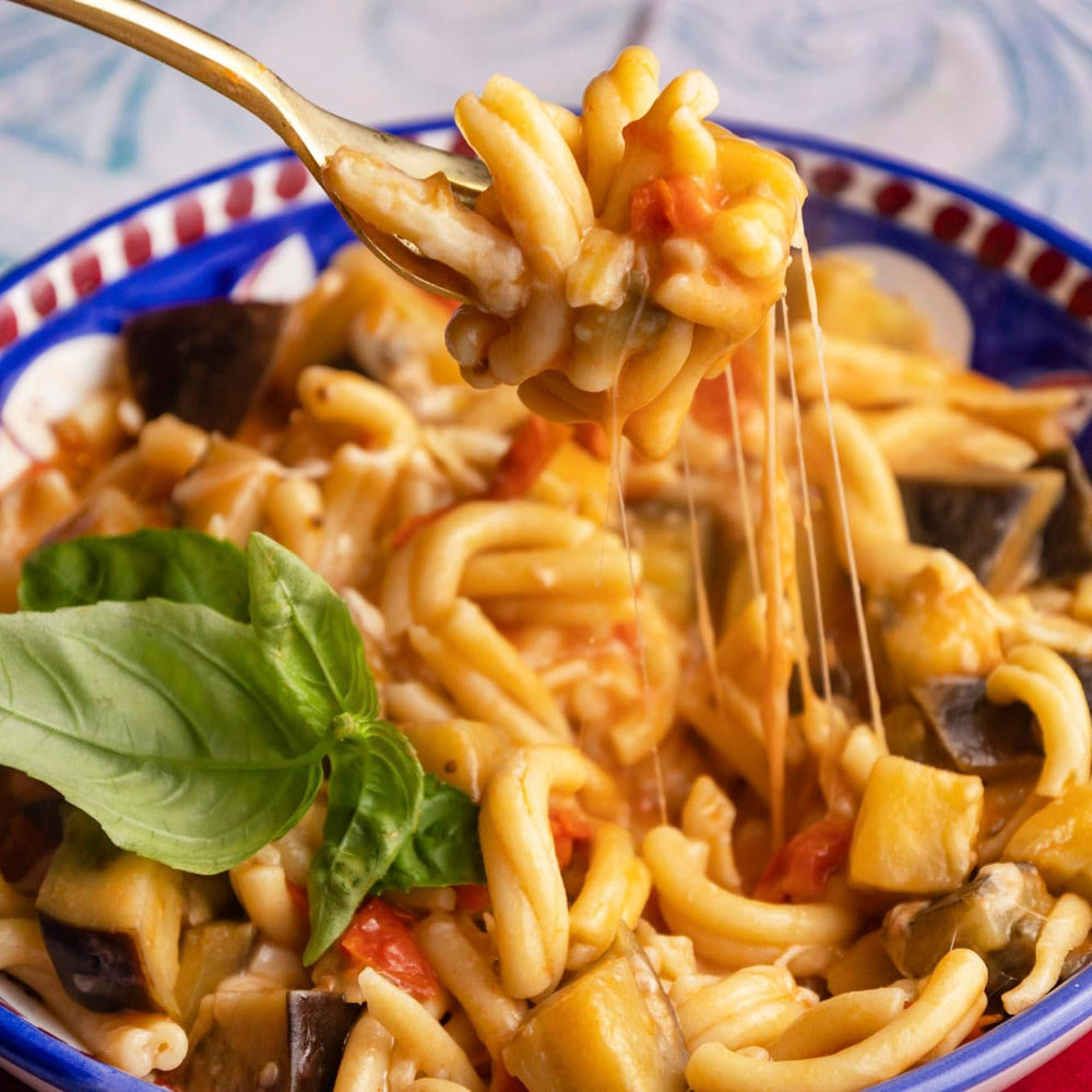 Giadzy pasta in Italian kitchen emphasizes artisanal process and origin.