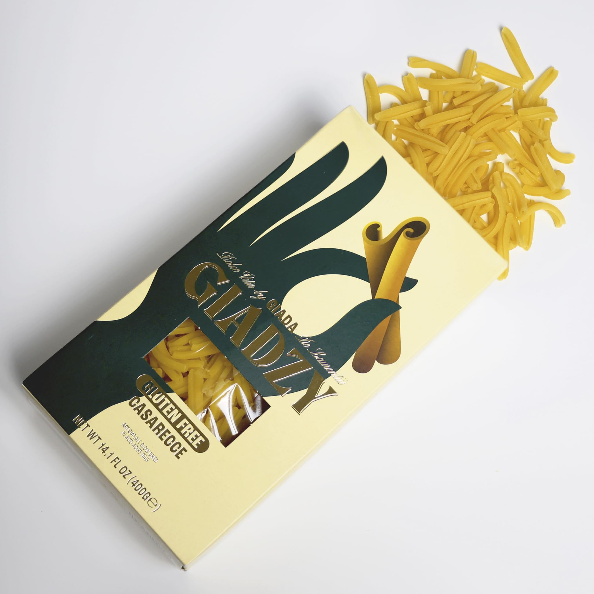 Giadzy gluten-free ingredients label close-up shows non-GMO and clean sourcing.