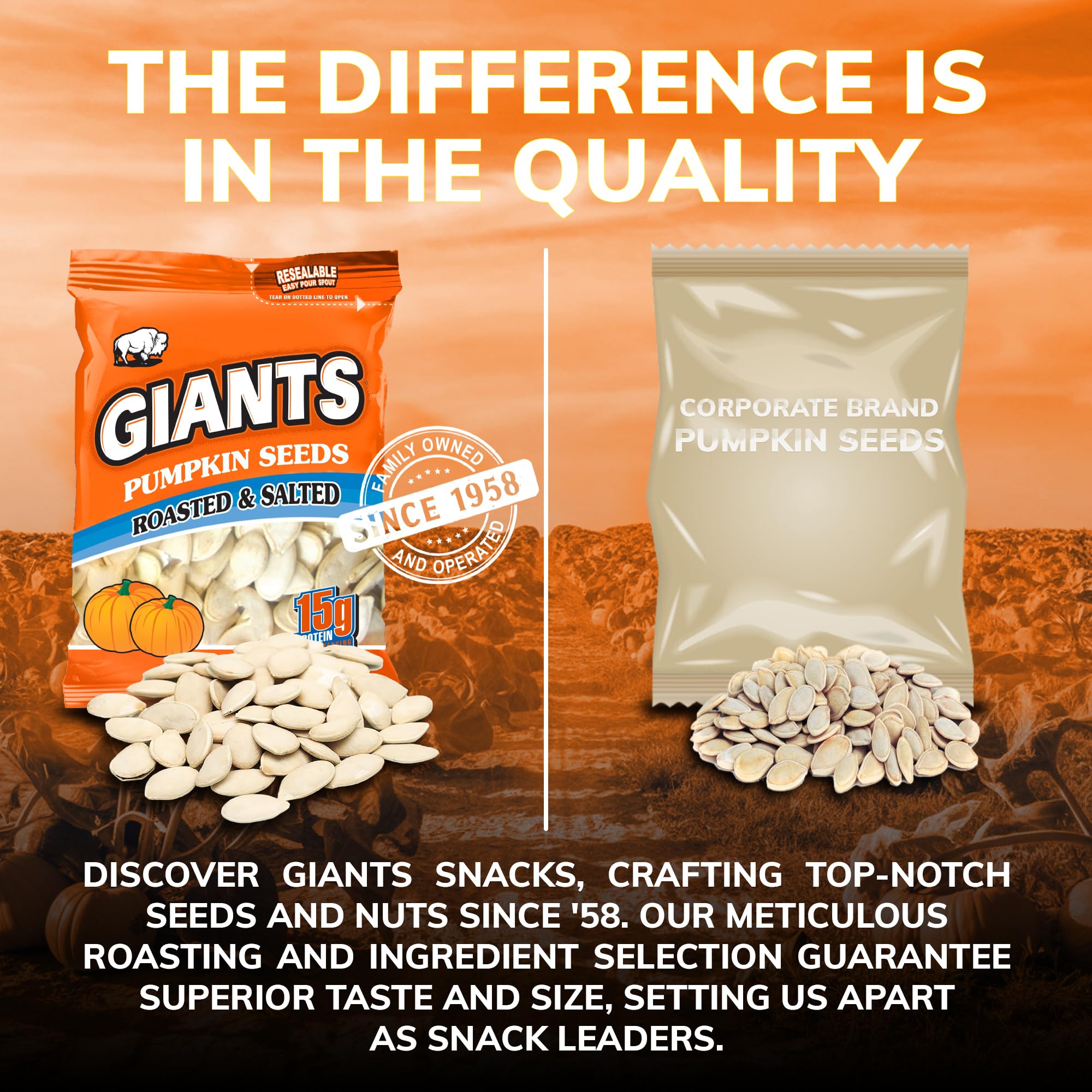 GIANTS pack of two with label, offering convenient portion control.
