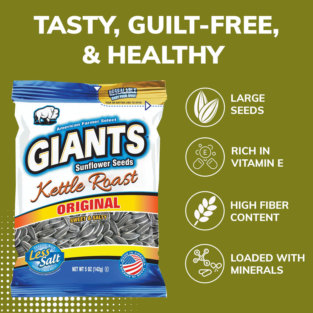 GIANTS Non-GMO seeds highlighting quality ingredients for mindful snacking