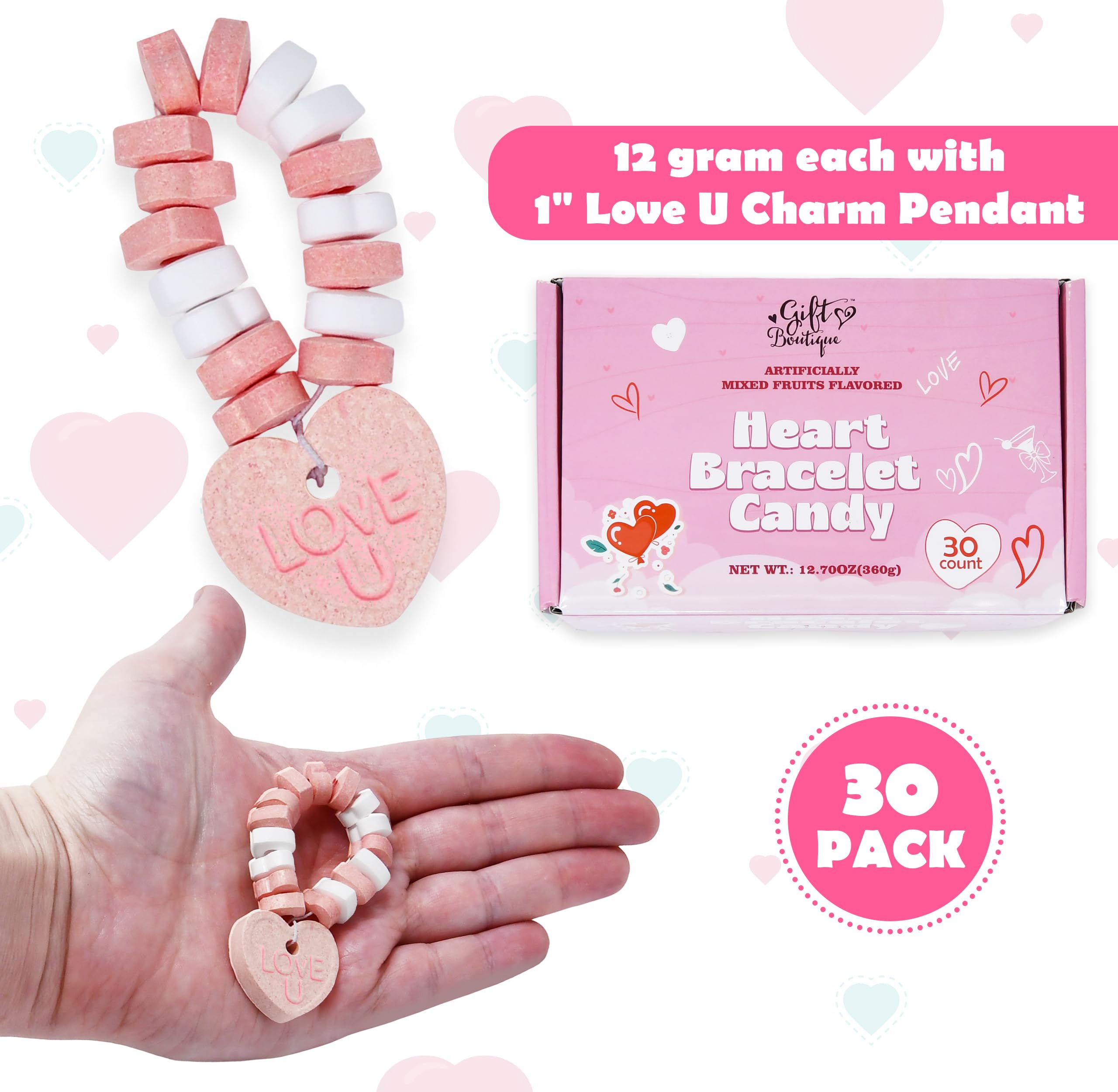 Gift Boutique 30-pack candy bracelets convenient individually wrapped treats for parties