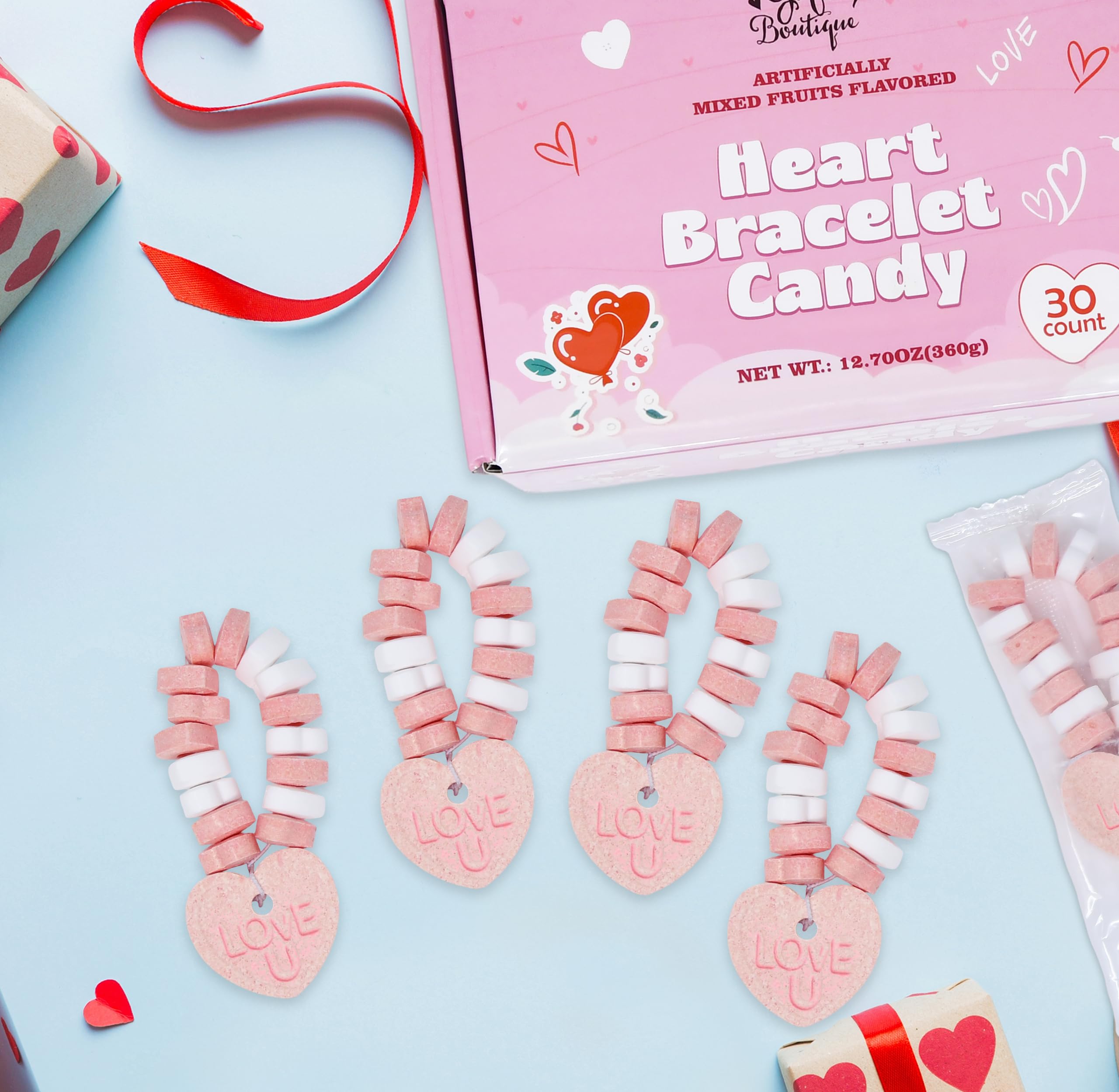 Gift Boutique candy bracelet display packaging ideal for buffets and classroom events