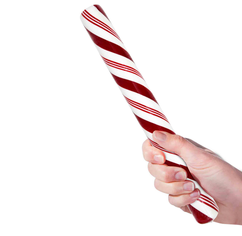Gift Boutique giant candy cane stands 17.5 inches and works as a festive display prop.