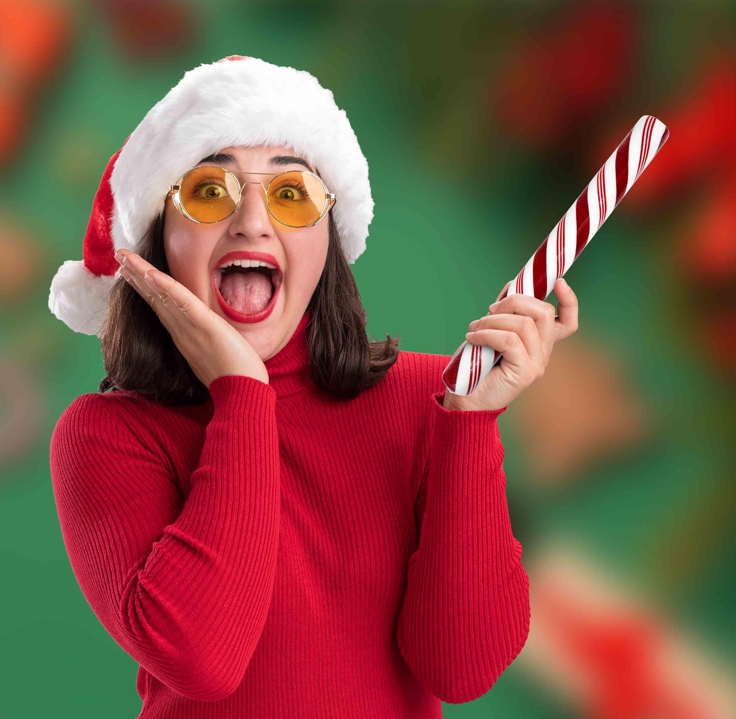 Gift Boutique giant candy cane packaging highlights gift-ready freshness for easy gifting.