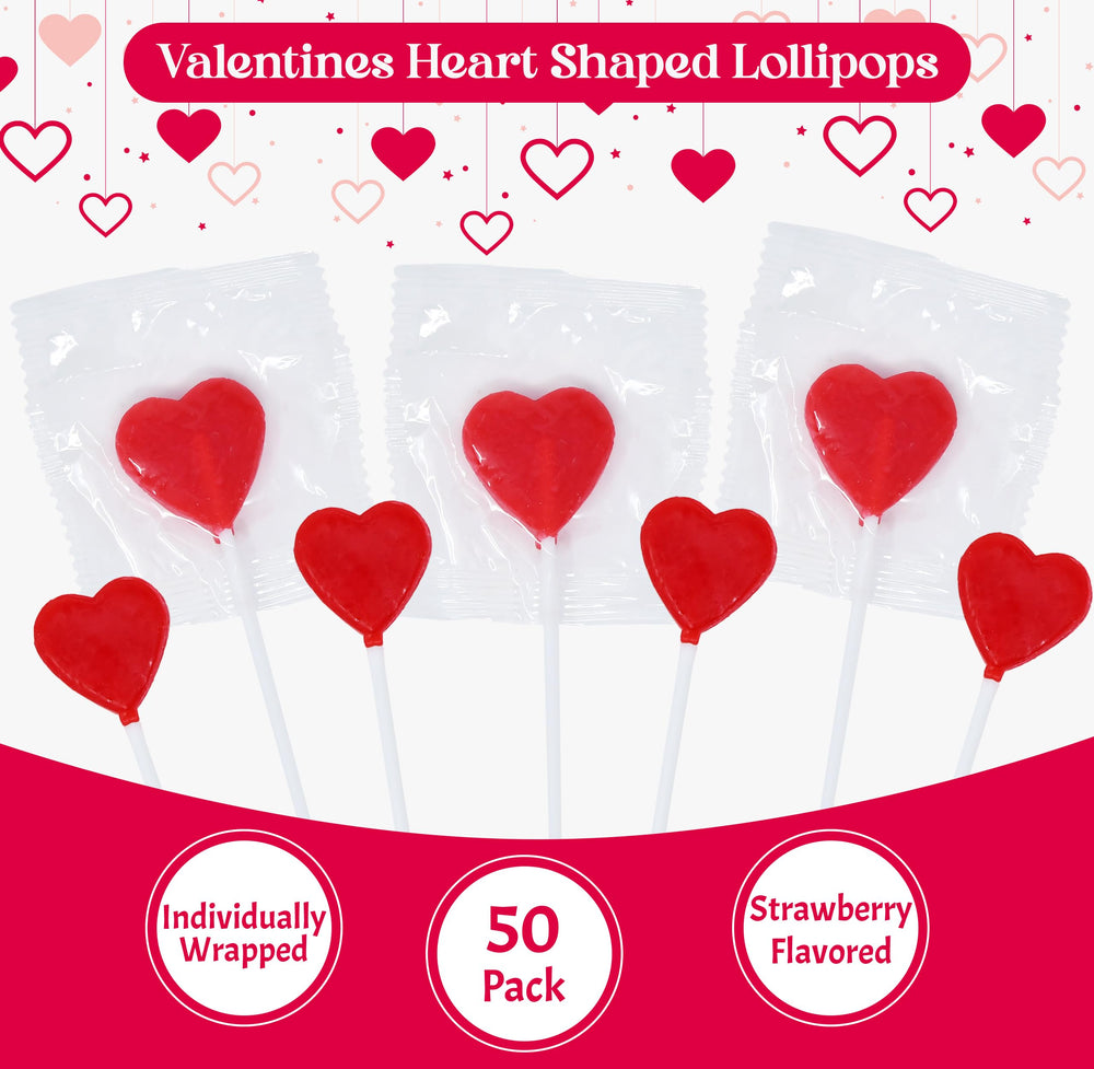 Gift Boutique strawberry heart pops shows five-gram size suitable for classroom treats.