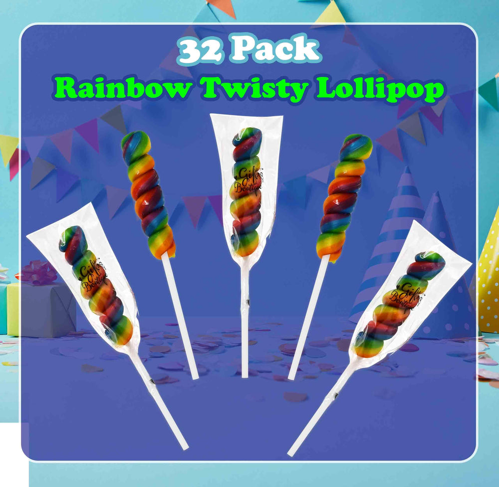 Gift Boutique gluten-free gourmet rainbow lollipops for celebrations.