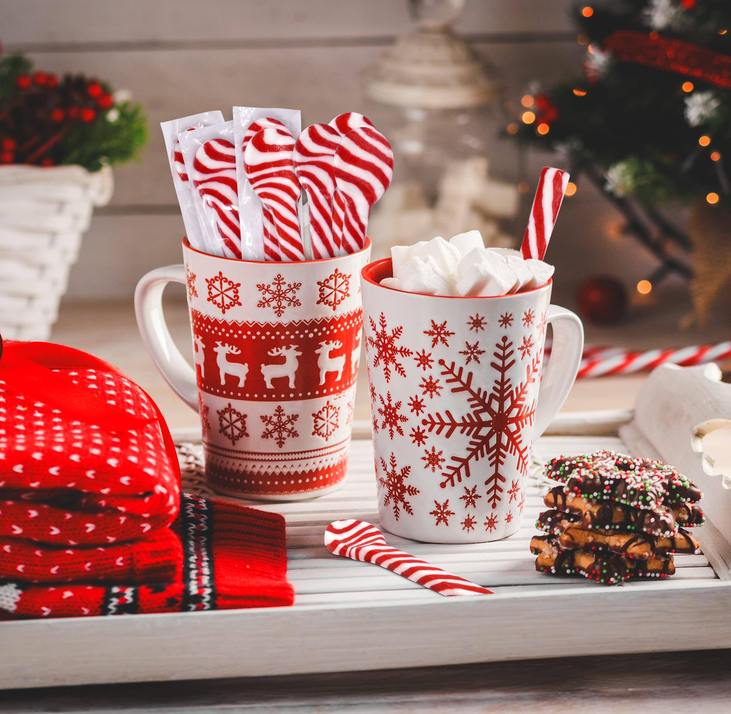 Gift Boutique 12-pack peppermint spoons, perfect stocking stuffers.