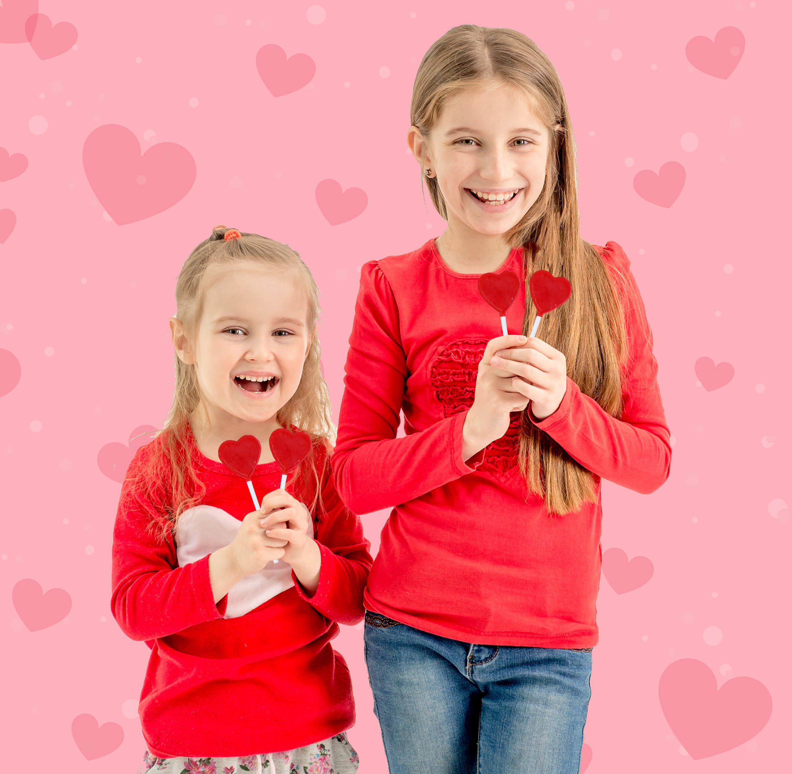 Gift Boutique red heart pops add charm to holidays and party desserts.