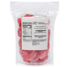 Gift Boutique cherry flavor lip gummies resemble kiss shapes for a playful treat.