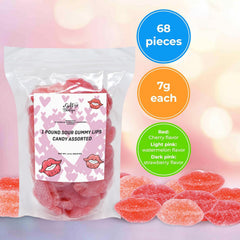 Gift Boutique watermelon lip gummies show fresh fruit flavor in bright pink tones.