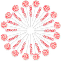 Gift Boutique pink swirl lollipops perfect for party favors and dessert tables.