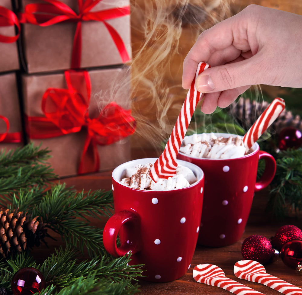 Gift Boutique candy cane spoons add Christmas flavor to tea.