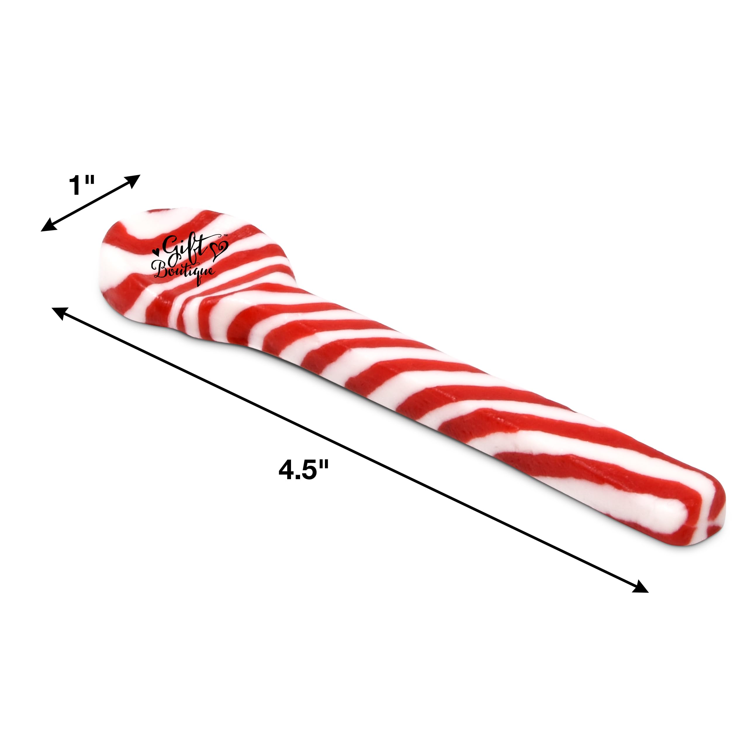 Gift Boutique 4.5-inch candy cane spoons brighten holiday tables.