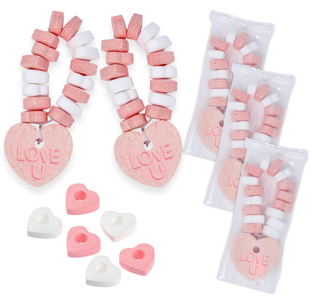 Gift Boutique valentines heart bracelet strawberry edible gift bag topper