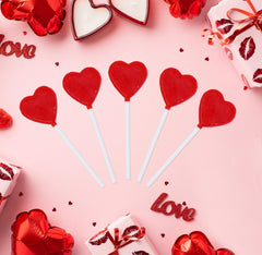 Gift Boutique heart lollipops with resealable packaging for long-lasting freshness.