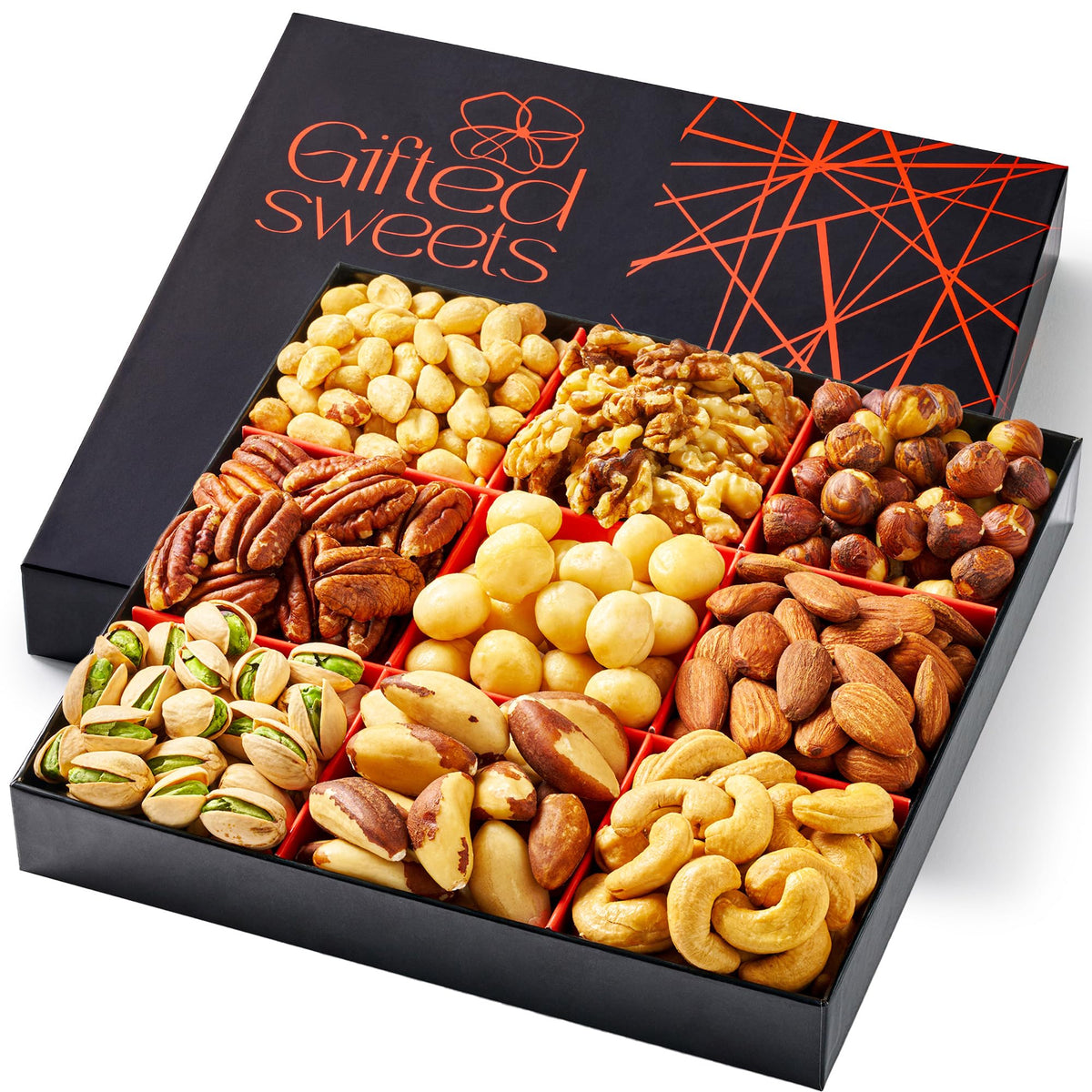Gifted Sweets Nuts Gift Box Variety—premium mixed nuts for gifting and snacking