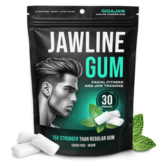 GigaJaw jawline gum 15x hardness for intensified jaw workouts and defined muscles.