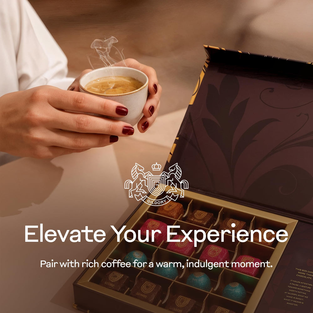 Gildory artistic-drizzles chocolates enhance holiday dessert tables
