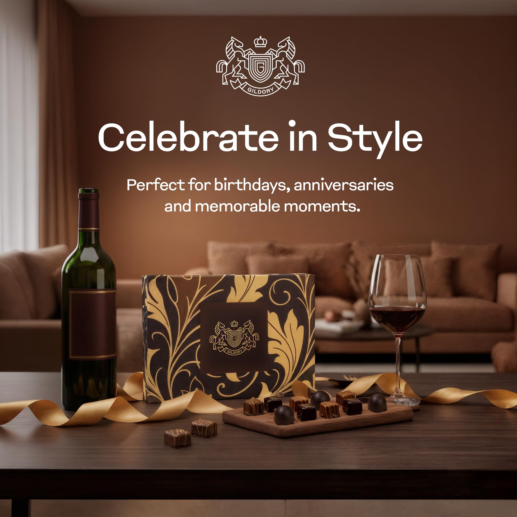 Gildory signature-designs chocolates showcase eye-catching detailing
