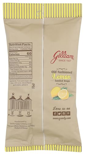 Gilliam lemon drops sanded crystals close-up show texture and tangy aroma.