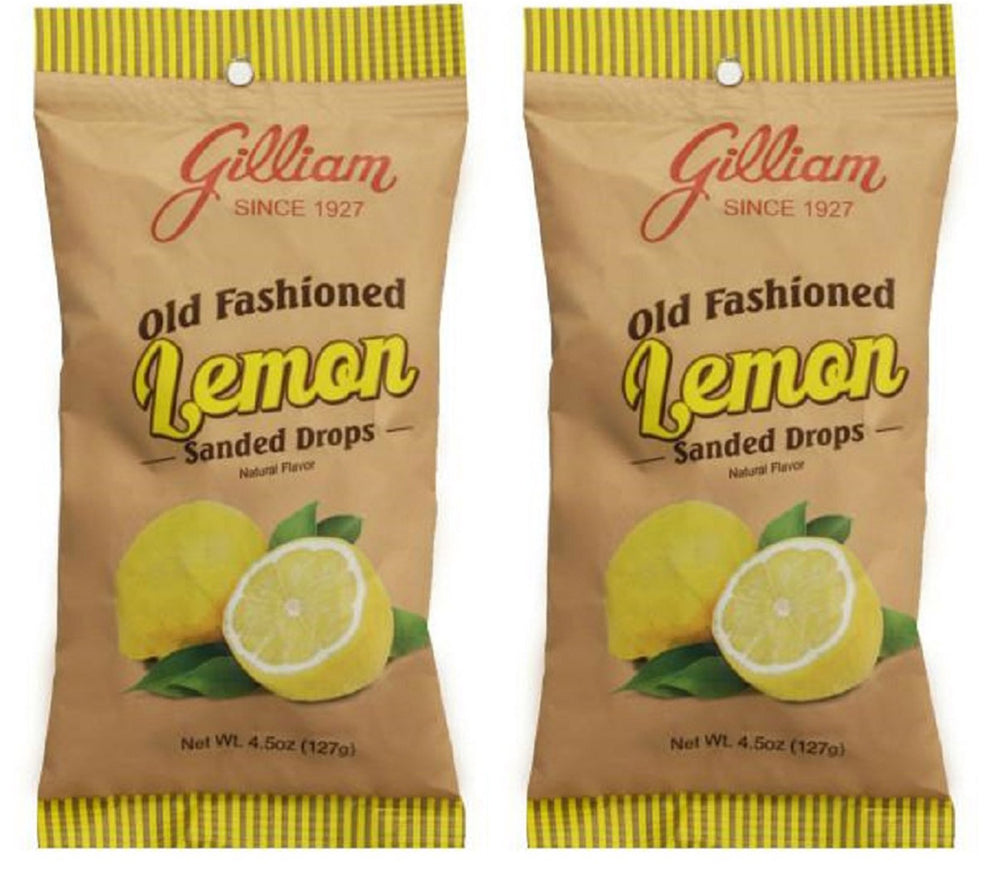 Gilliam old fashioned lemon drops pack front, two-pack convenience