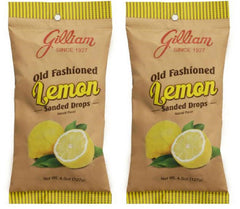 Gilliam old fashioned lemon drops pack front, two-pack convenience