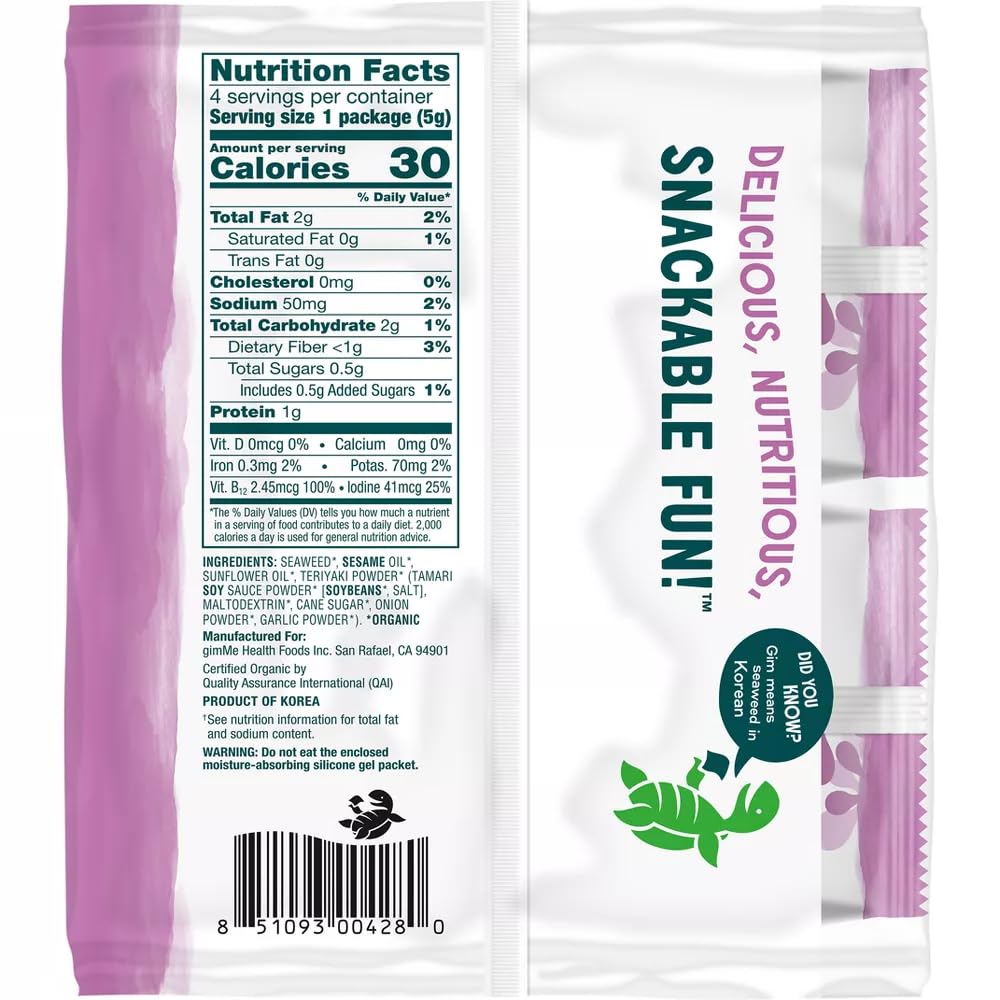 GimMe four-pack in a kid-friendly, mess-free snack option.