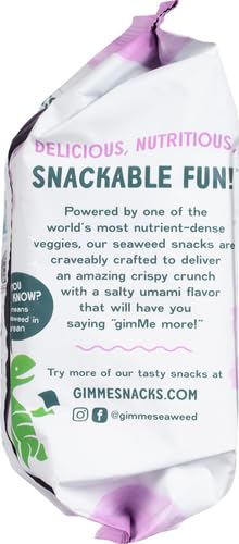 gimMe organic seaweed with sesame oil highlights nutrition