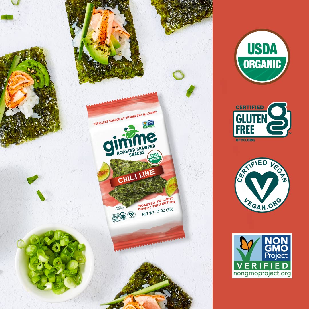 gimMe seaweed chili lime snack plate ready for tasting