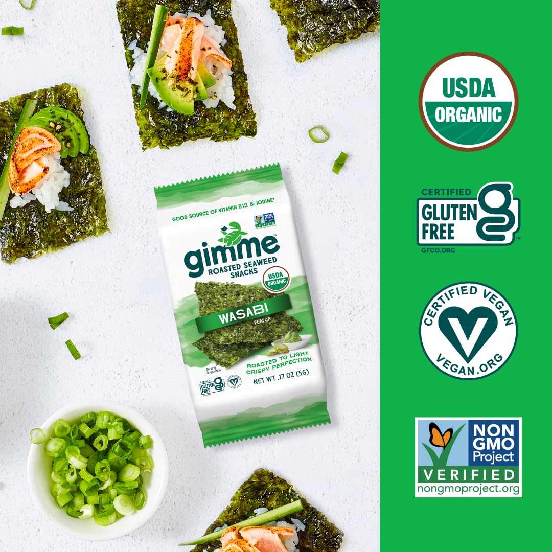GimMe seaweed flavor variety collection image, eight tasty options to try.