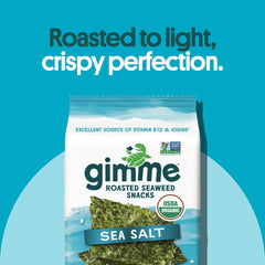Gimme Seaweed kid-friendly lunchbox snack promoting a plant-based option.