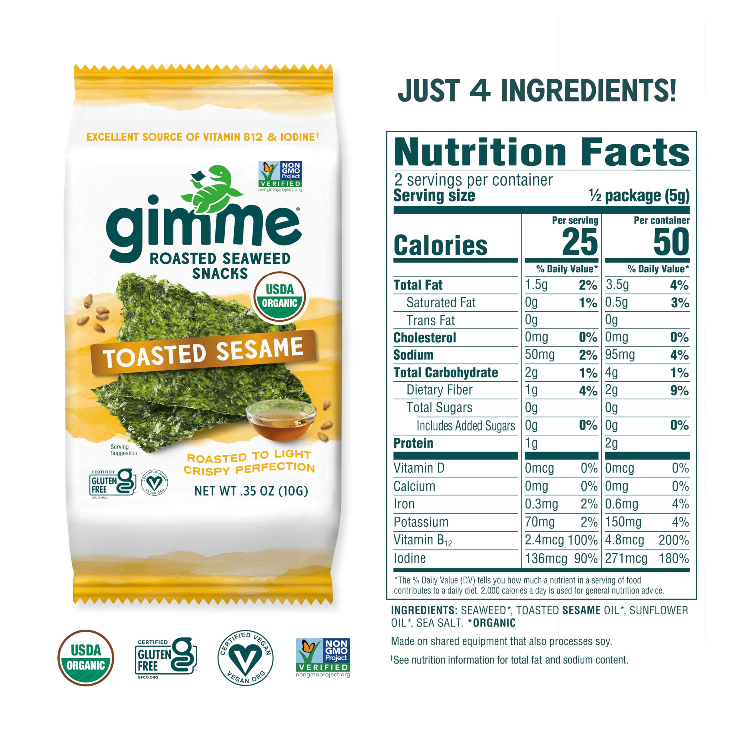 Seaweed sheets being held, perfect on-the-go snack.
