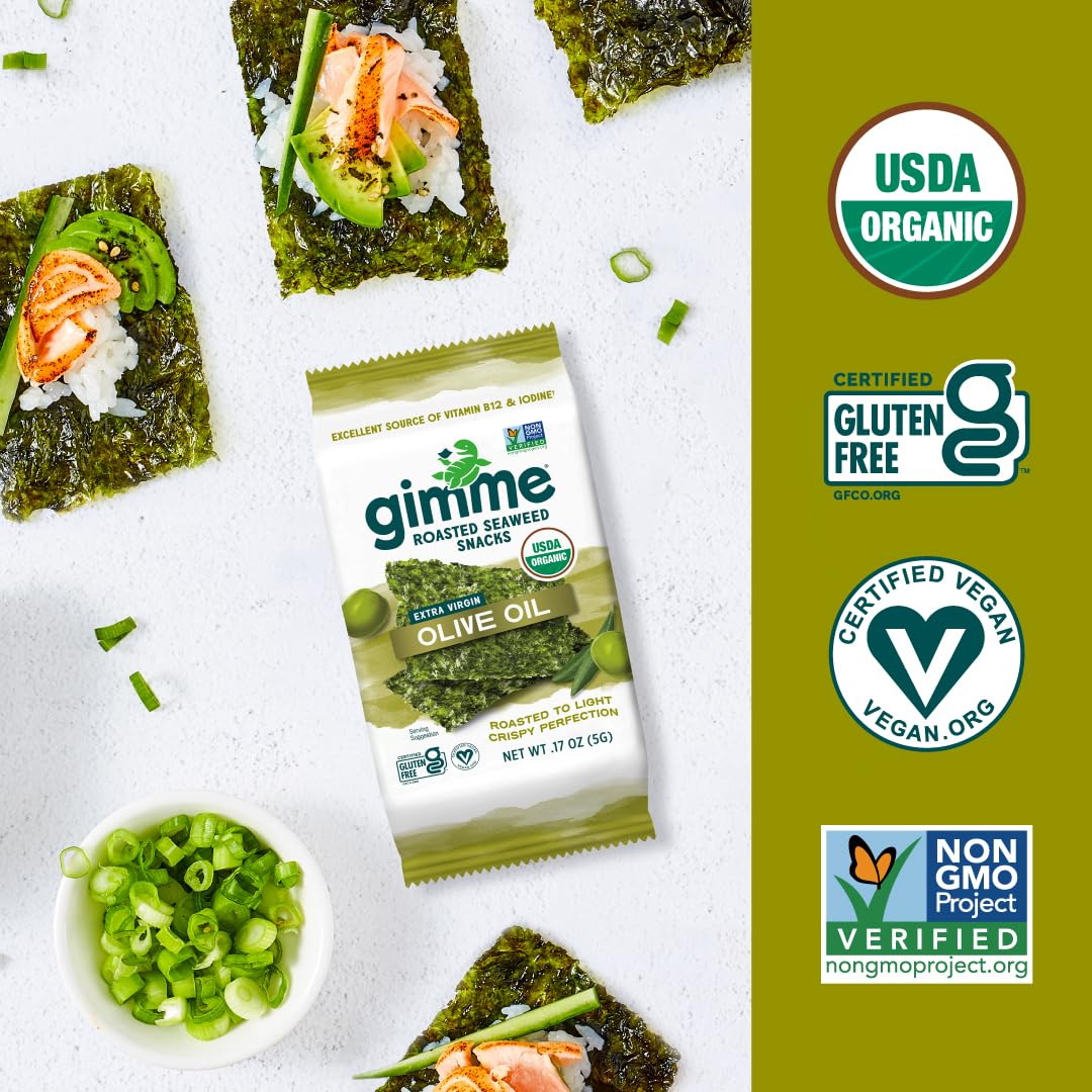 GimMe seaweed in a lunchbox, quick keto-friendly snack